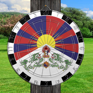 Tibet Dartboard, Spielbrett, tibetische Flagge Dartscheibe