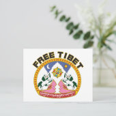 Tibet-Emblem Postkarte (Stehend Vorderseite)