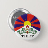 Tibet-Fahne - Snow-Lion-Flagge Button (Vorne & Hinten)