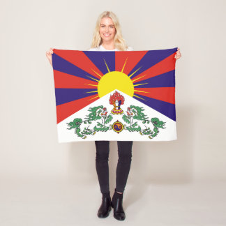 Tibet-Fahne - Snow-Lion-Flagge Fleecedecke