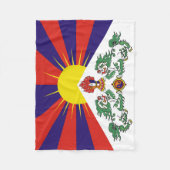 Tibet-Fahne - Snow-Lion-Flagge Fleecedecke (Vorderseite)