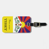 Tibet-Fahne - Snow-Lion-Flagge Gepäckanhänger (Vorderseite horizontal)