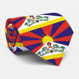 Tibet-Fahne - Snow-Lion-Flagge Krawatte