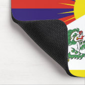 Tibet-Fahne - Snow-Lion-Flagge Mousepad (Ecke)