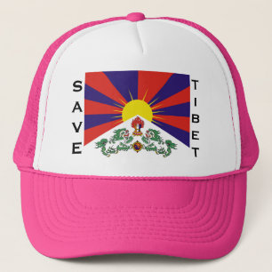 Tibet-Fahne - Snow-Lion-Flagge Truckerkappe