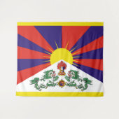 Tibet-Fahne - Snow-Lion-Flagge Wandteppich (Vorderseite (Horizontal))