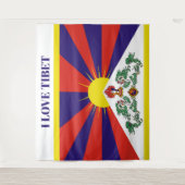 Tibet-Fahne - Snow-Lion-Flagge Wandteppich (Vorderseite)