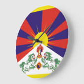 tibet flag große wanduhr (Winkel)