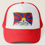 Tibet Flag Hat Truckerkappe (Vorderseite)