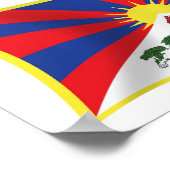 Tibet Flag Poster Print (Ecke)