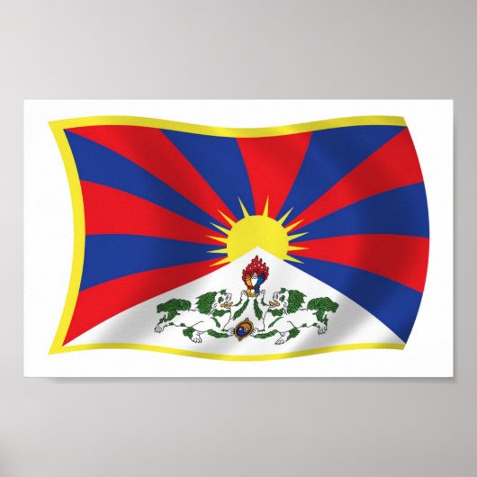 Tibet Flag Poster Print (Vorne)