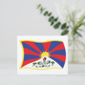 Tibet-Flag Postkarte (Stehend Vorderseite)