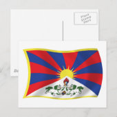 Tibet-Flag Postkarte (Vorne/Hinten)