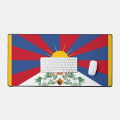Tibet-Flag Schreibtischunterlage (Tastatur & Maus)