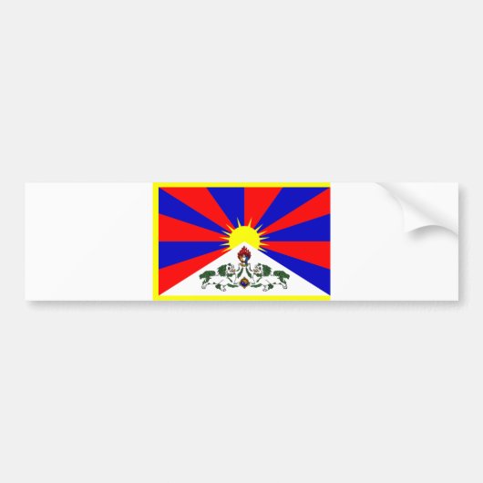 Tibet-Flagge Autoaufkleber (Vorne)