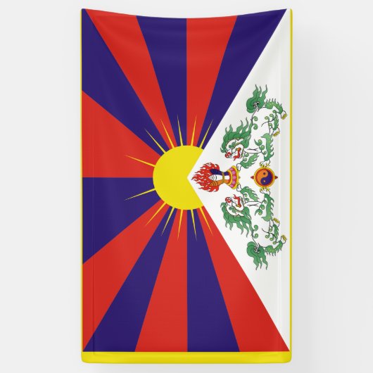 Tibet-Flagge Banner (Vertikal)