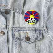 Tibet-Flagge Button (Beispiel)