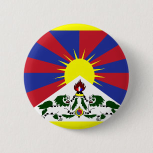 Tibet-Flagge Button