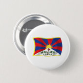Tibet-Flagge-Button Button (Vorne & Hinten)