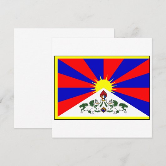 Tibet-Flagge Einladung (Vorne/Hinten)