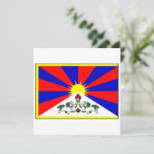 Tibet-Flagge Einladung (Stehend Vorderseite)