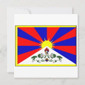 Tibet-Flagge Einladung (Vorderseite)