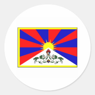 Tibet-FLAGGE International Runder Aufkleber