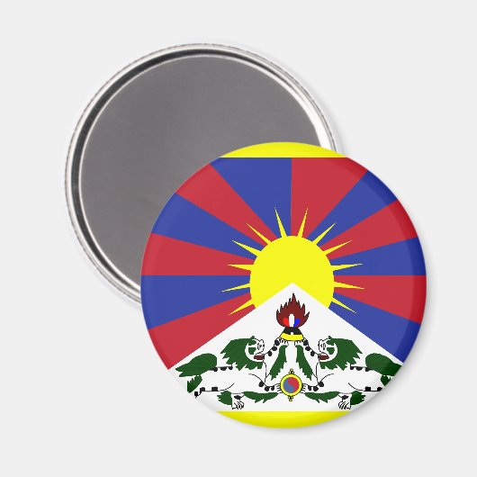 Tibet-Flagge Magnet (Vorderseite/Rückseite)