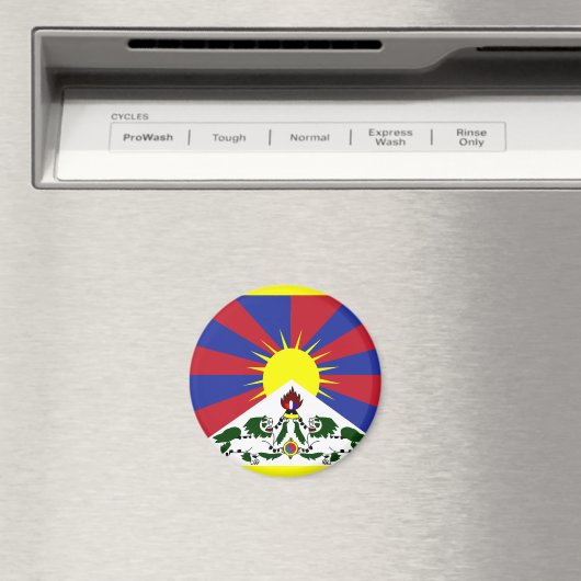 Tibet-Flagge Magnet (In Situ (Geschirrspüler))
