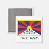 Tibet-Flagge Magnet (Vorderseite/Rückseite)