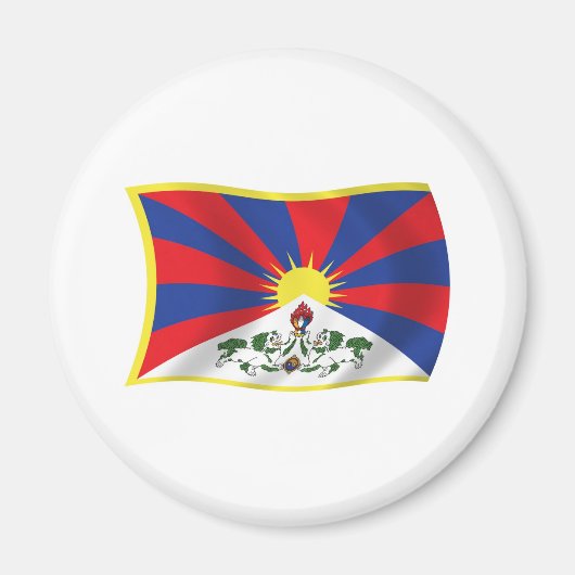 Tibet-Flagge-Magnet Magnet (Vorne)