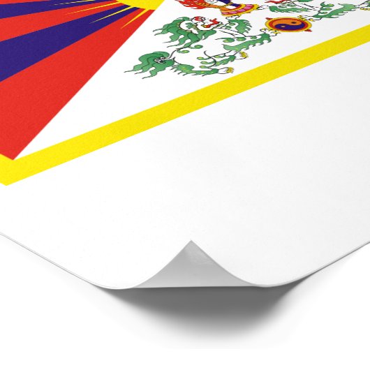 Tibet-Flagge Poster (Ecke)