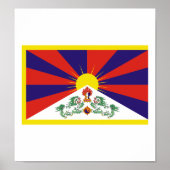 Tibet-Flagge Poster (Vorne)