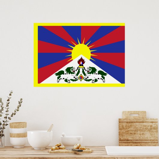 Tibet-Flagge Poster (Küche)