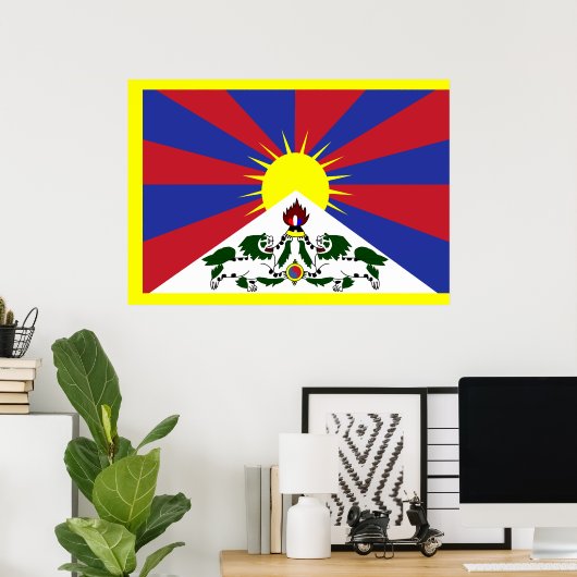 Tibet-Flagge Poster (Heimbüro)