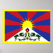 Tibet-Flagge Poster (Vorne)