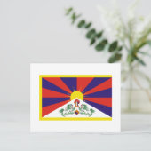 Tibet-Flagge Postkarte (Stehend Vorderseite)