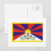 Tibet-Flagge Postkarte (Vorne/Hinten)