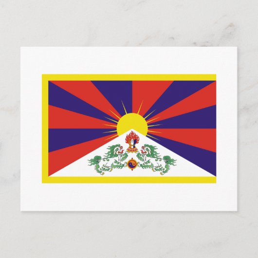 Tibet-Flagge Postkarte (Vorderseite)