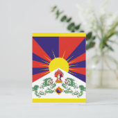 Tibet-Flagge Postkarte (Stehend Vorderseite)