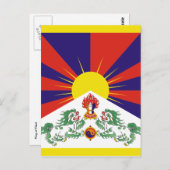 Tibet-Flagge Postkarte (Vorne/Hinten)
