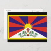 Tibet-Flagge Postkarte (Vorne/Hinten)