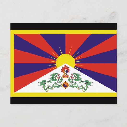 Tibet-Flagge Postkarte (Vorderseite)
