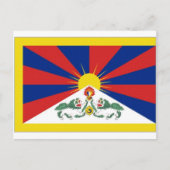 Tibet-Flagge Postkarte (Vorderseite)
