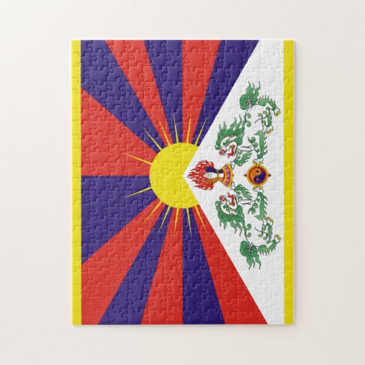 Tibet-Flagge Puzzle (Vertikal)