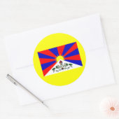 Tibet-Flagge Runder Aufkleber (Umschlag)