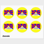 Tibet-Flagge Runder Aufkleber (Blatt)