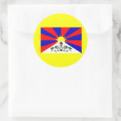 Tibet-Flagge Runder Aufkleber (Tasche)