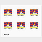 Tibet-Flagge Runder Aufkleber (Blatt)