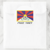 Tibet-Flagge Runder Aufkleber (Tasche)